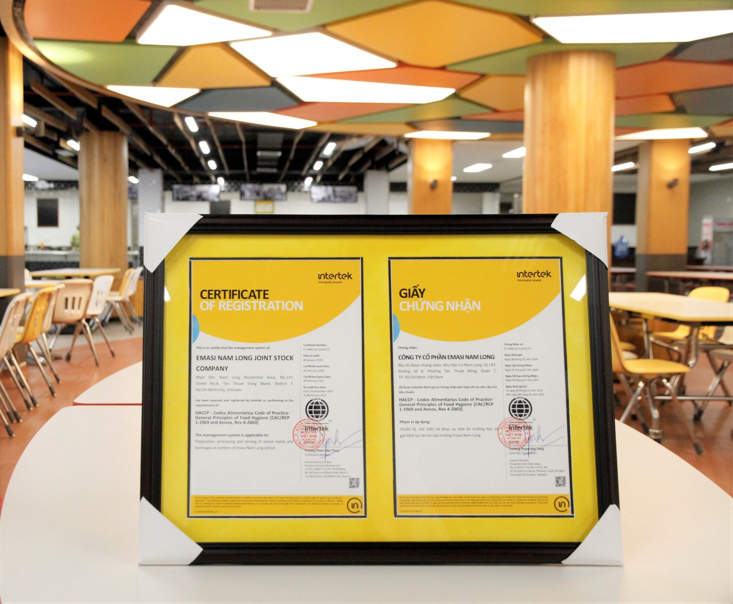 Congratulations to the EMASI schools cafeterias for HACCP certification